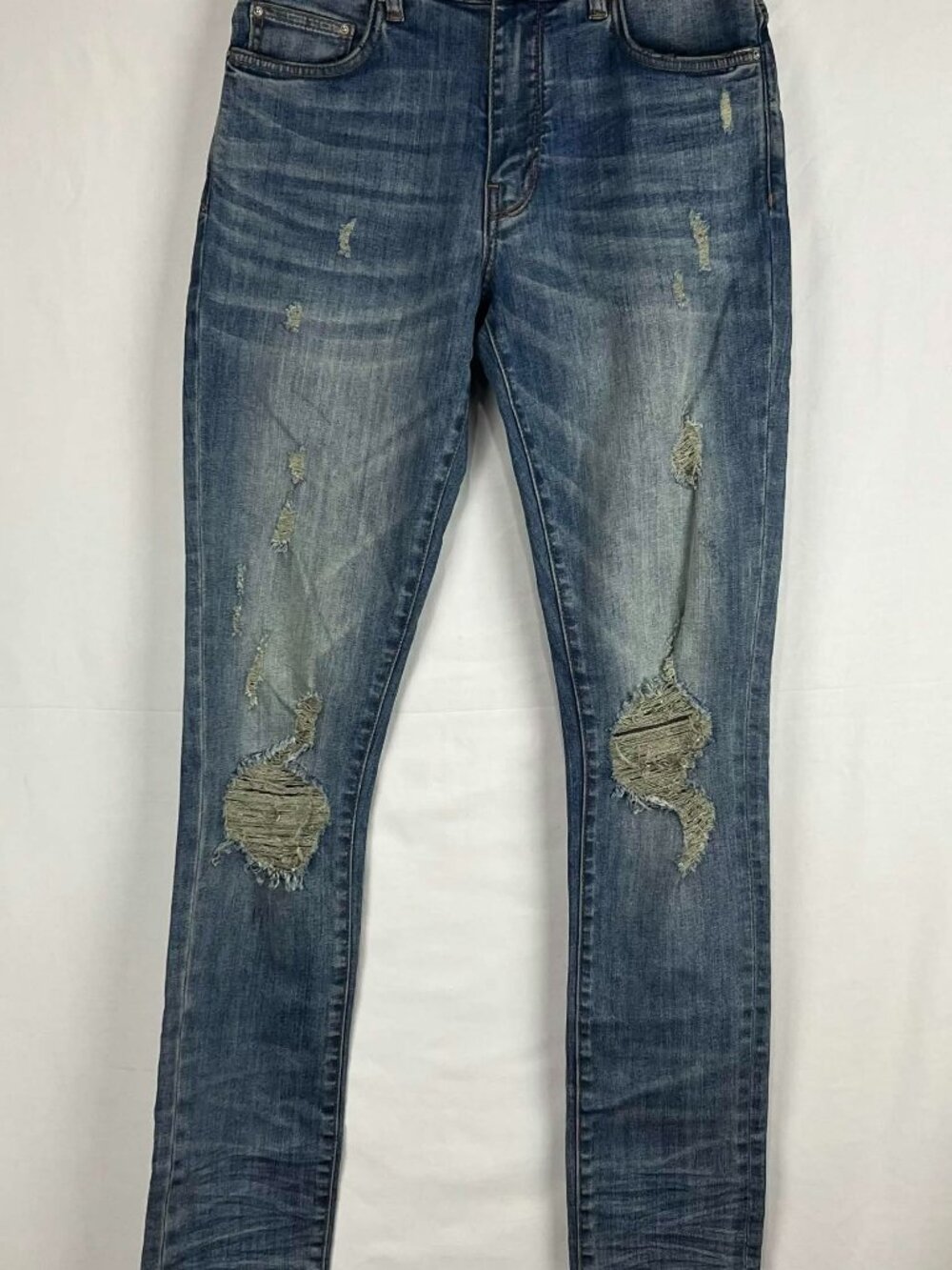 GUC Dead Than Cool Mens Slim Distressed Blue European Fabric Jeans 28 x 34